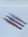 Short Curved Lash Isolation Tweezers LashJoy.