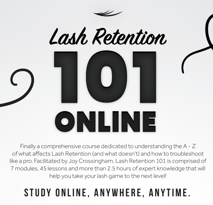 Lash Retention 101 Online Course LashJoy.